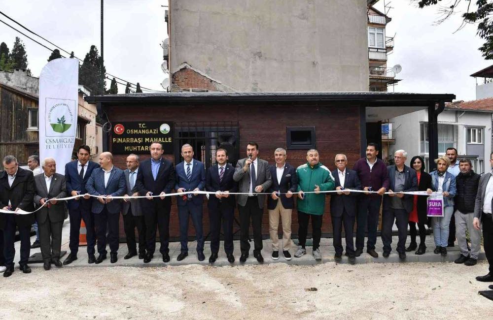 Osmangazi Belediyesi’nden Pınarbaşı’na yeni muhtarlık binası Osmangazi Belediyesi tarafından Pınarbaşı Mahallesi'nden inşa ettirilen yeni muhtarlık binası