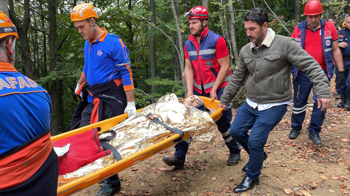 Bursa'da kestane için çıktığı ağaçtan düştü, ormanda mahsur kaldı