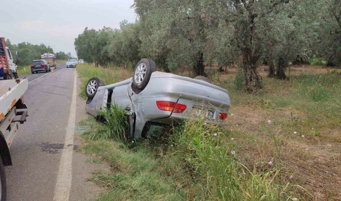 Bursa’nın Orhangazi ilçesinde otomobilin takla atması sonucu meydana gelen kazada