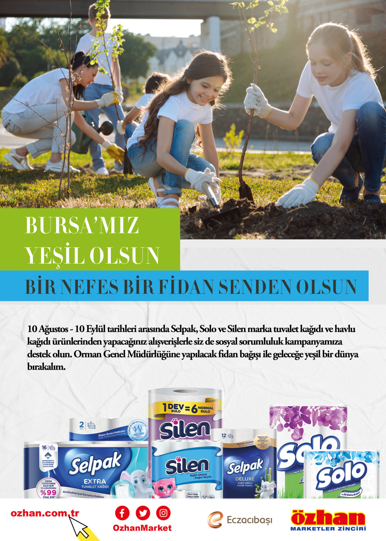 “Bursa’mız Yeşil Olsun, Bir Nefes Fidan Senden Olsun” kampanyasıyla Özhan