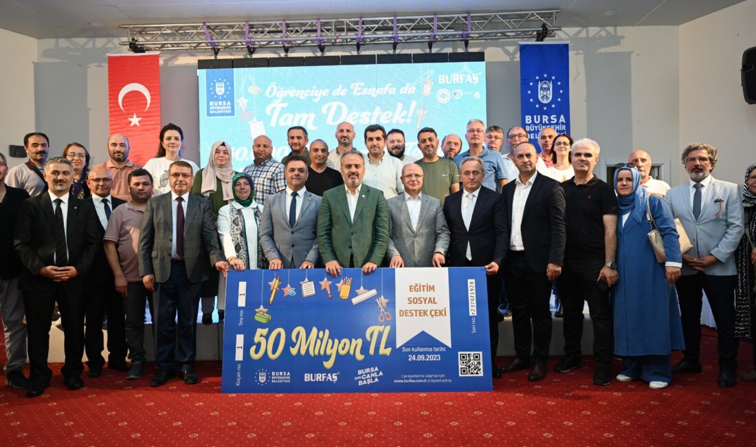 Bursa’da 50 bin öğrenciye 50 milyon liralık destek Bursa Büyükşehir Belediyesi, yeni eğitim öğretim yılında öncesinde ihtiyaç sahibi