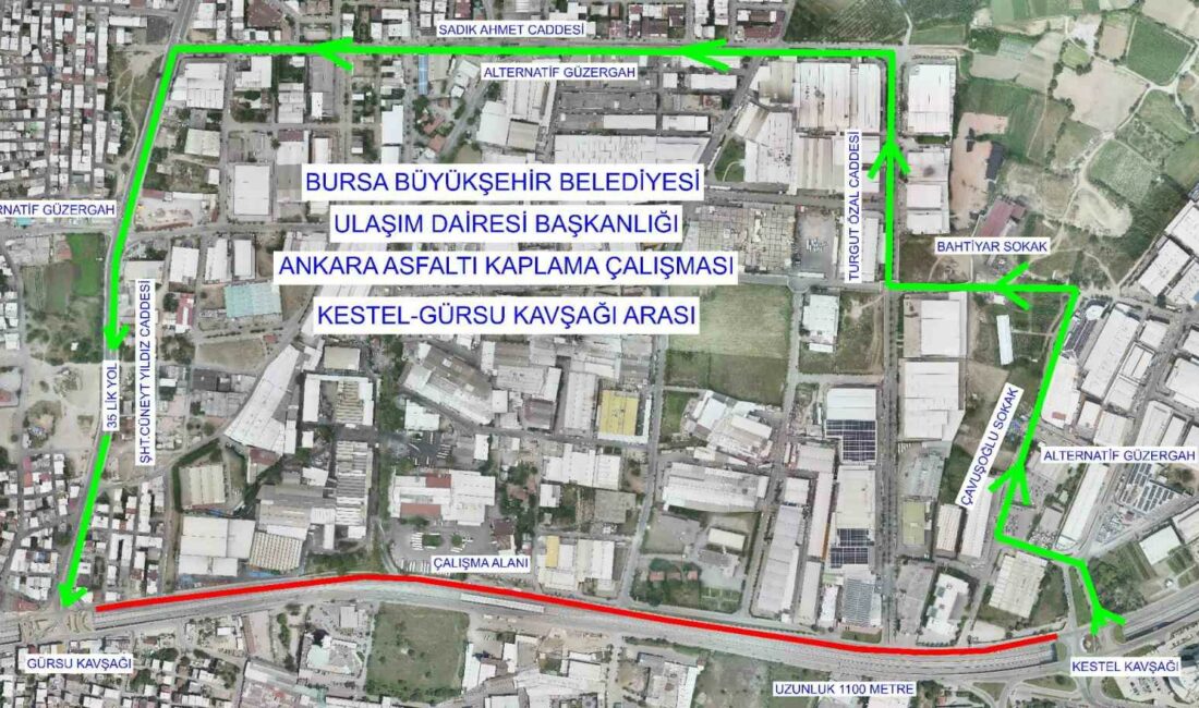 Bursa’da asfalt yenileme çalışmaları