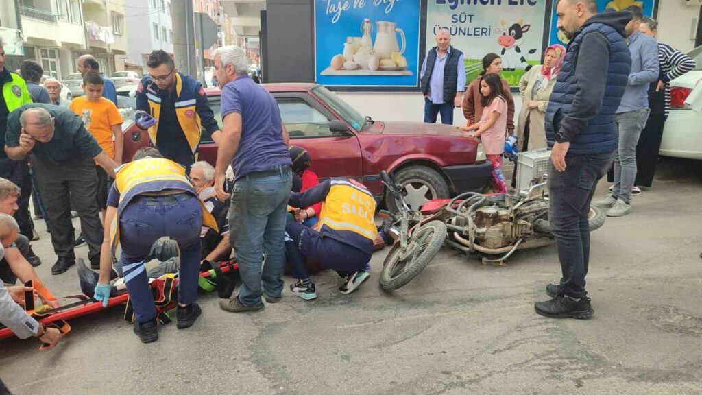 Dede torun ölümden döndü ORHANGAZİ’DE ARAPZADE MAHALLESİ CUMHURİYET CADDESİ İLE OKUL CADDESİ KAVŞAĞINDA MEYDANA