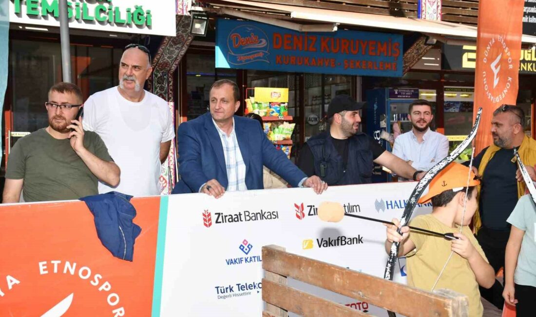 İznikli çocuklar Etnotır ile doyasıya eğlendi DÜNYA ETNOSPOR KONFEDERASYONU’NA AİT GELENEKSEL OYUNLARIN YER ALDIĞI GEZİCİ TIR