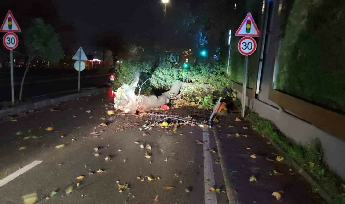 BURSA’DA HIZI SAATTE 95 KİLOMETREYE ULAŞAN FIRTINA SEBEBİYLE ÇATILAR UÇTU,