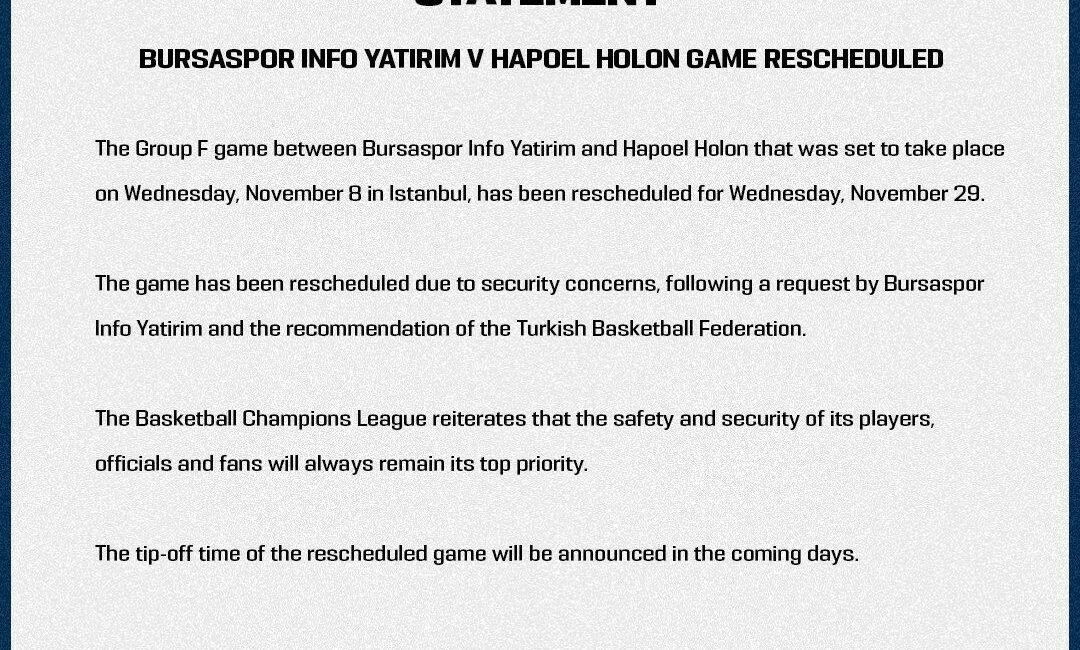BURSASPOR İNFO YATIRIM’IN ÇARŞAMBA GÜNÜ İSRAİL EKİBİ HAPOEL HOLON İLE