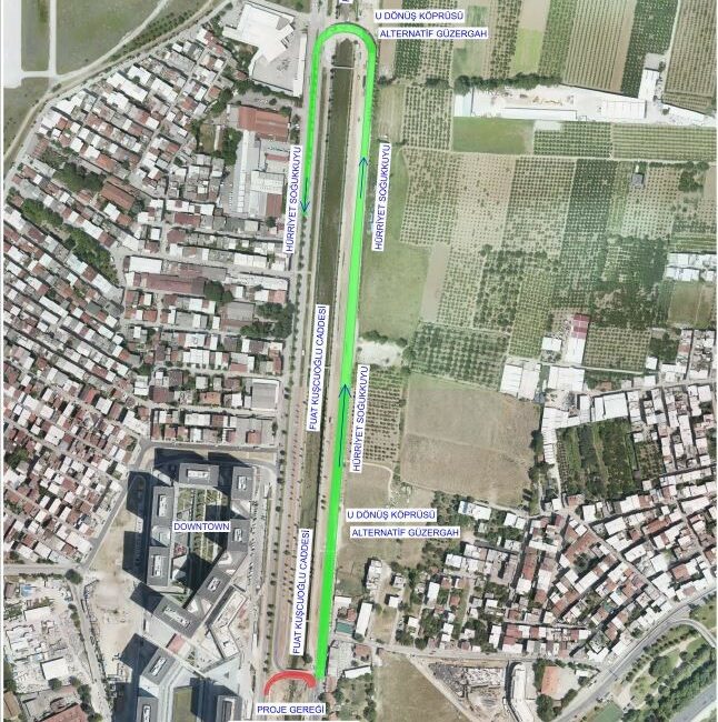 Fuat Kuşçuoğlu Caddesi’nde trafik düzenlemesi FUAT KUŞÇUOĞLU CADDESİ'NDE YAPILACAK ÇALIŞMALAR ÇERÇEVESİNDE TRAFİK BAŞKA GÜZERGAHTAN SAĞLANACAKTIR.