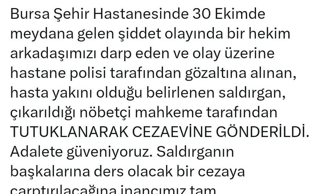 SAĞLIK BAKANI FAHRETTİN KOCA, BURSA ŞEHİR HASTANESİ'NDE BİR DOKTORU DARBEDEN