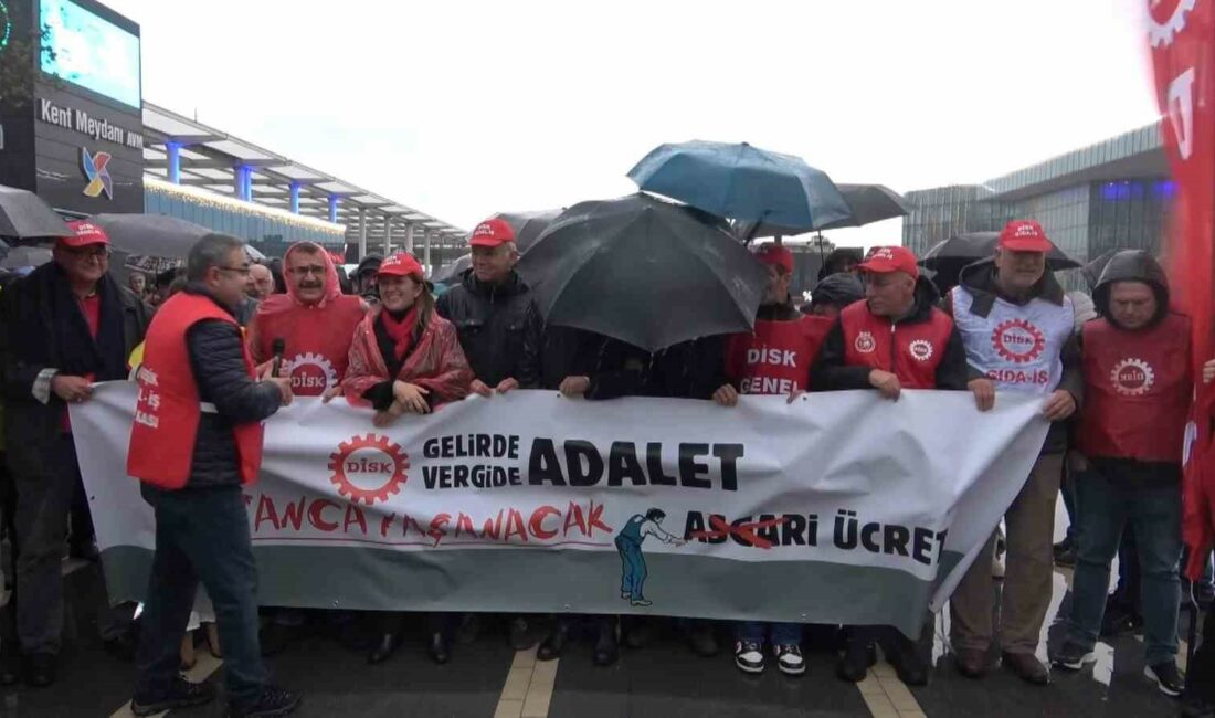 DİSK: “Gelirde adalet, vergide adalet” DEVRİMCİ İŞÇİ SENDİKALARI KONFEDERASYONU (DİSK), GENEL BAŞKANI ARZU ÇERKEZOĞLU’NUN KATILIMIYLA