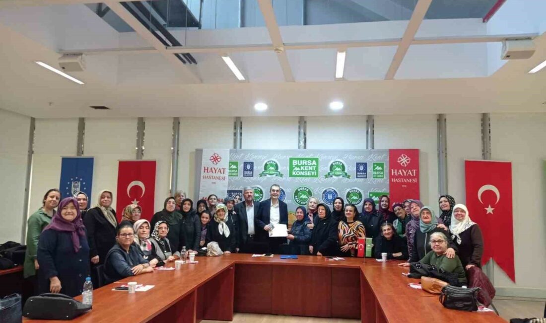 Kadınlar göz sağlığı konusunda bilgilendirildi HAYAT HASTANESİ İLE BURSA KENT KONSEYİ KADIN MECLİSİ VE BURSA