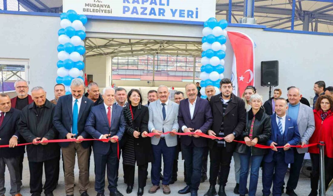 MUDANYA BELEDİYESİ’NİN HALİTPAŞA MAHALLESİNDE YAPIMINI TAMAMLADIĞI KAPALI PAZAR YERİ DÜZENLENEN