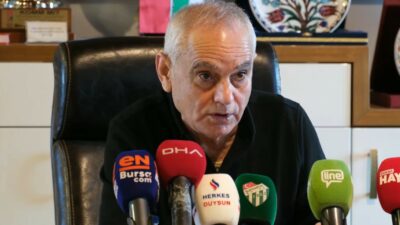 BURSASPOR BAŞKANI RECEP GÜNAY, BASIN TOPLANTISI DÜZENLEDİ.