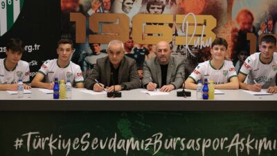 BURSASPOR, GENÇ FUTBOLCULARI ENES ÇALIŞKAN, ENES SOLAKOĞULLARI, TAHA KARATAŞ VE