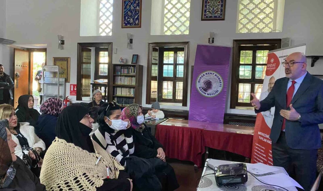 Her 8 kadından biri meme kanseri riski taşıyor HARAÇÇIOĞLU MEDRESESİ’NDE, BURSA KENT KONSEYİ KADIN MECLİSİ ÜYELERİNE MEME KANSERİ