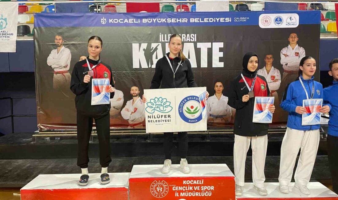 Nilüferli karatecilerden 2’si altın 3 madalya NİLÜFER BELEDİYESPOR’UN KARATECİLERİ, KOCAELİ’DE DÜZENLENEN İLLER ARASI KARATE ŞAMPİYONASI’NDA