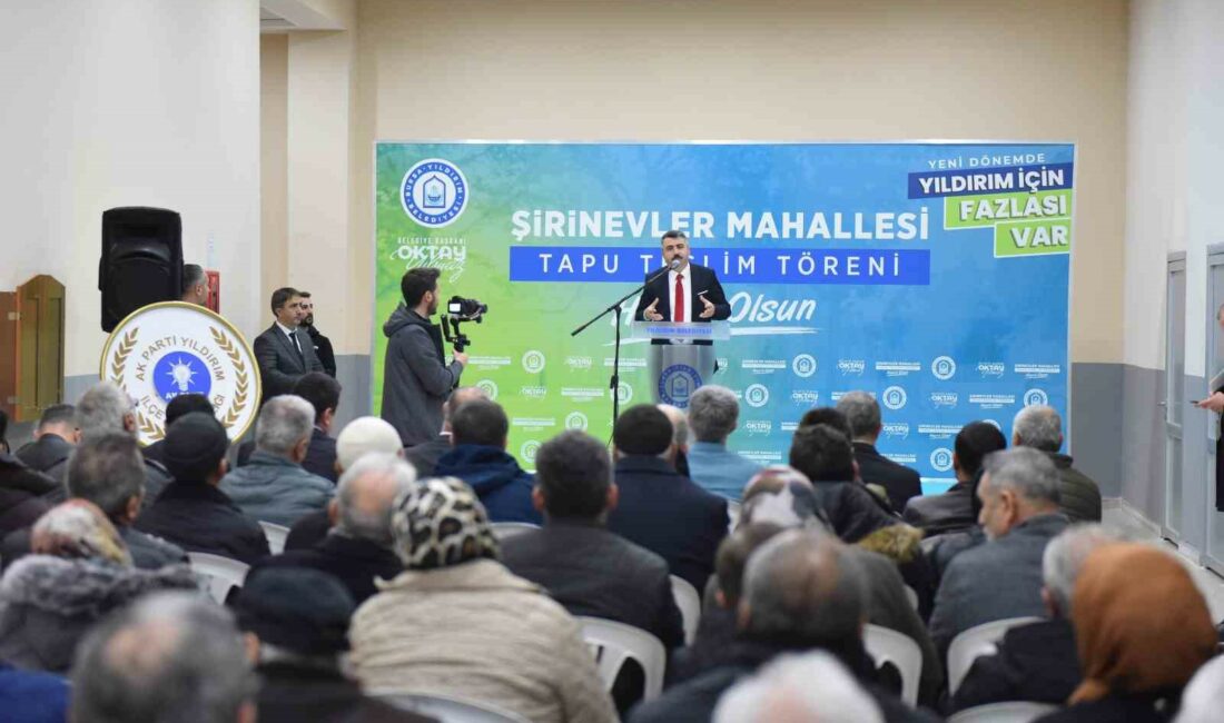 Yıldırım’da ’imar’ tasarrufu YILDIRIM BELEDİYESİ, KARAPINAR MAHALLESİ’NİN ARDINDAN ŞİRİNEVLER MAHALLESİ’NDE TAPU ÇALIŞMALARINI TAMAMLAYARAK