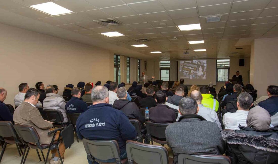 Bursa Büyükşehir personeline hijyen eğitimi BURSA BÜYÜKŞEHİR BELEDİYESİ TARAFINDAN PERİYODİK OLARAK DÜZENLENEN EĞİTİM ÇALIŞMALARI ÇERÇEVESİNDE