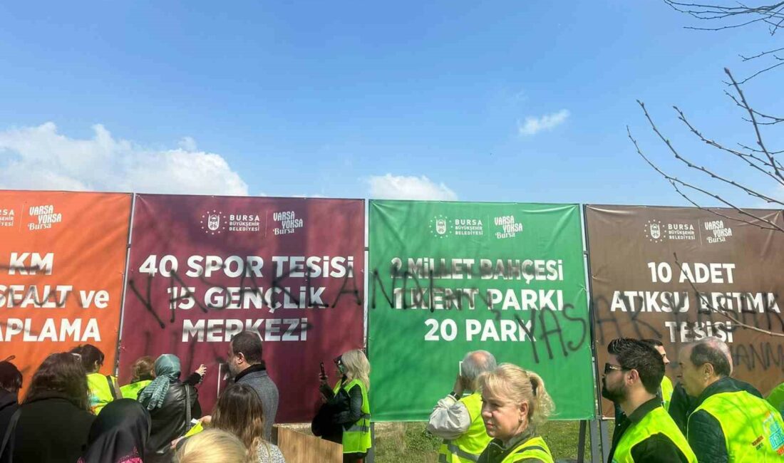 Bursa’da tanıtım tabelalarına verilen zarar hakkında açıklama Bursa Büyükşehir Belediyesi, mevcut proje ve çalışmalarını içeren Gaziakdemir-Sıcaksu Kentsel