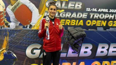 BURSA BÜYÜKŞEHİR BELEDİYESPORLU TEKVANDOCU HATİCE KÜBRA İLGÜN SIRBİSTAN’DAN GÜMÜŞ MADALYAYLA