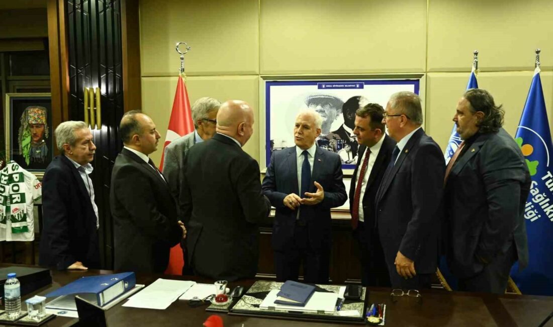 BURSA BÜYÜKŞEHİR BELEDİYE BAŞKANI MUSTAFA BOZBEY, BURSA GAZETECİLER CEMİYETİ BAŞKANI