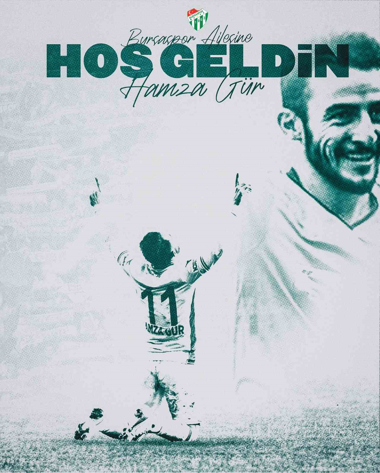 BURSASPOR YENİ TRANSFERİ HAMZA GÜR'Ü BU GÖRSELLE KAMUOYUNA DUYURDU.