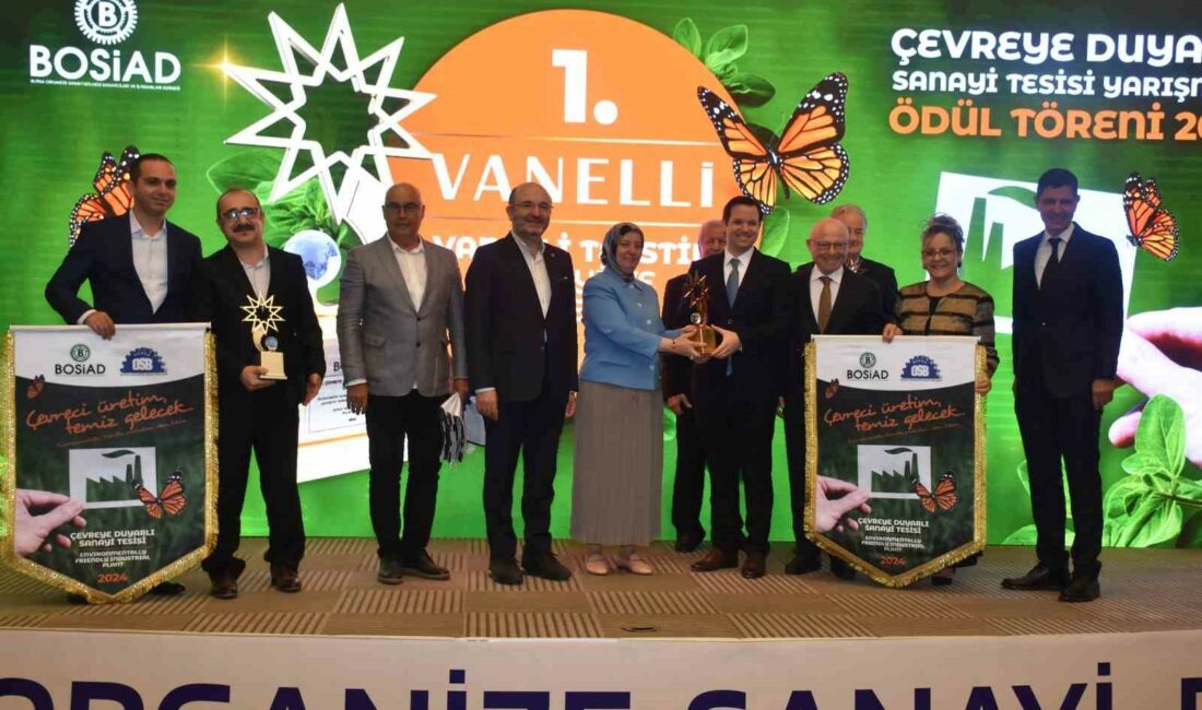 Çevre duyarlı fabrikalar ödüllendirildi BURSA ORGANİZE SANAYİ BÖLGESİ İLE BURSA ORGANİZE SANAYİ BÖLGESİ SANAYİCİLERİ