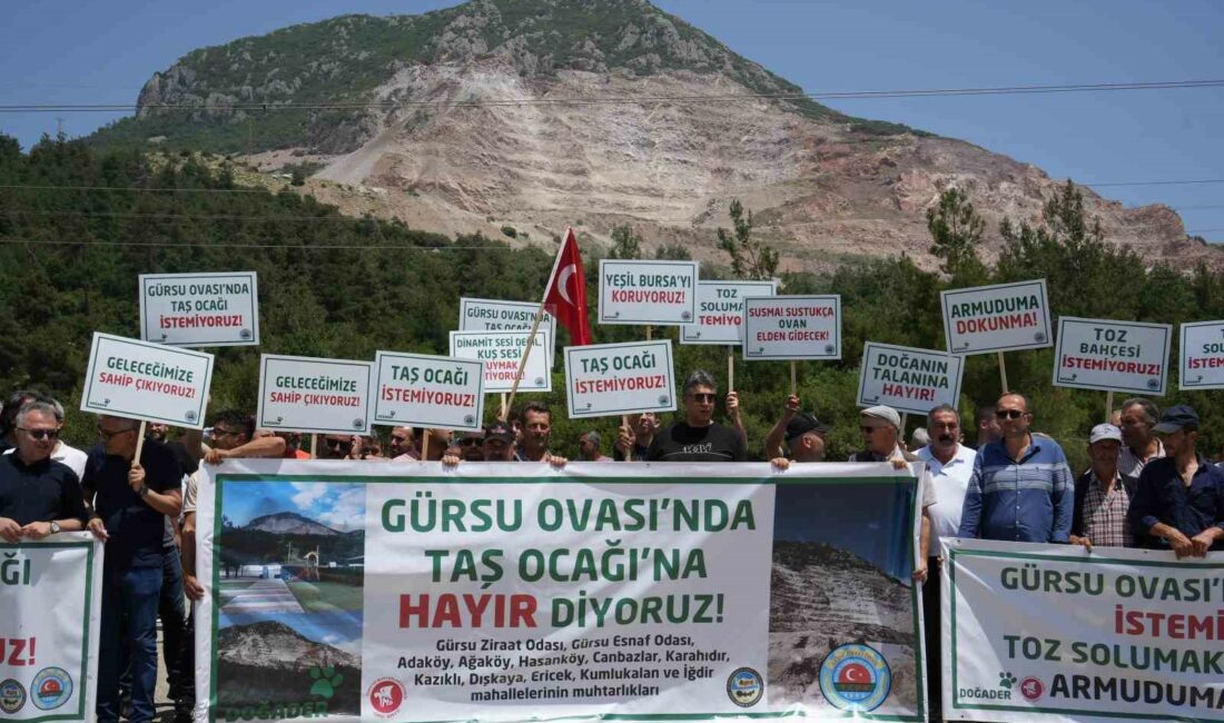 Köylüler Dünya Çevre Günü’nde seslendi: “Taş ocağı istemiyoruz” BURSA'NIN GÜRSU İLÇESİNİN BİRÇOK KÖY VATANDAŞI KATIRLI DAĞI'NIN YAMACINA FAALİYET