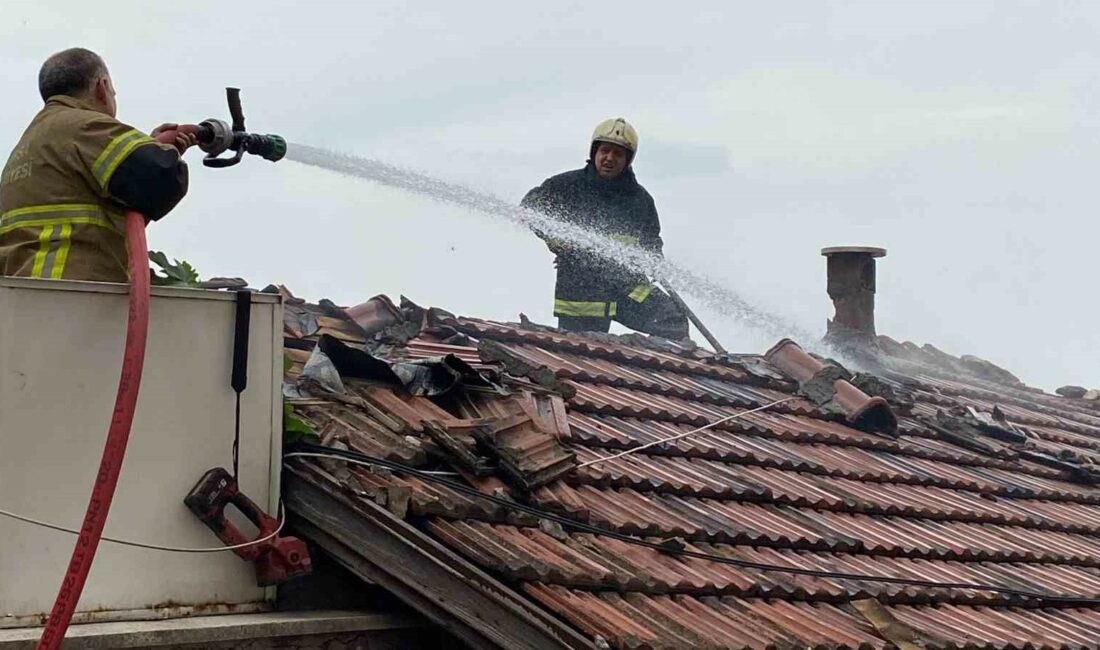 Bursa'nın Yıldırım ilçesinde yangın çıkan müstakil ev küle döndü.