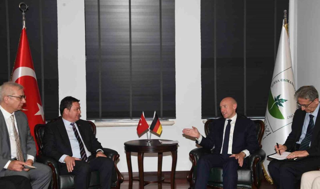 Başkan Aydın, Almanya Hessen eyaleti Bakanı Pentz’i ağırladı OSMANGAZİ BELEDİYE BAŞKANI ERKAN AYDIN, ALMANYA FEDERAL CUMHURİYETİ HESSEN EYALETİ