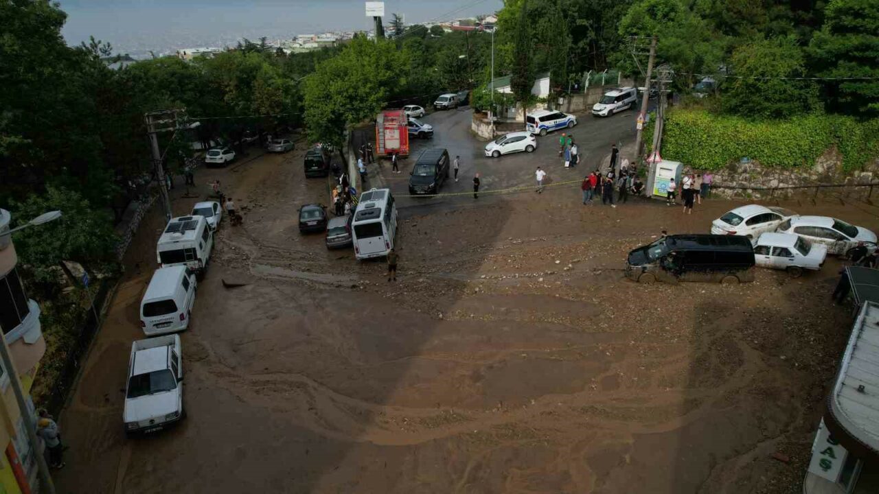BURSA'DA ANİDEN BASTIRAN YANGIN HAYATI OLUMSUZ ETKİLERKEN, ULUDAĞ'IN ETEKLERİNDE TAŞAN