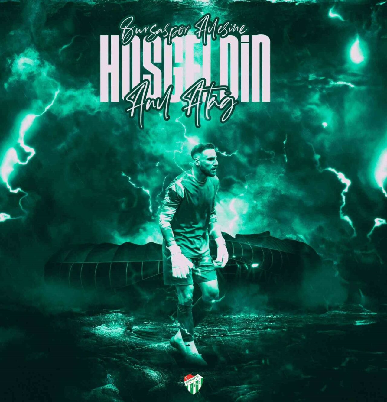 BURSASPOR KULÜBÜ, ANIL ATAĞ TRANSFERİNİ BU GÖRSELLE DUYURDU.