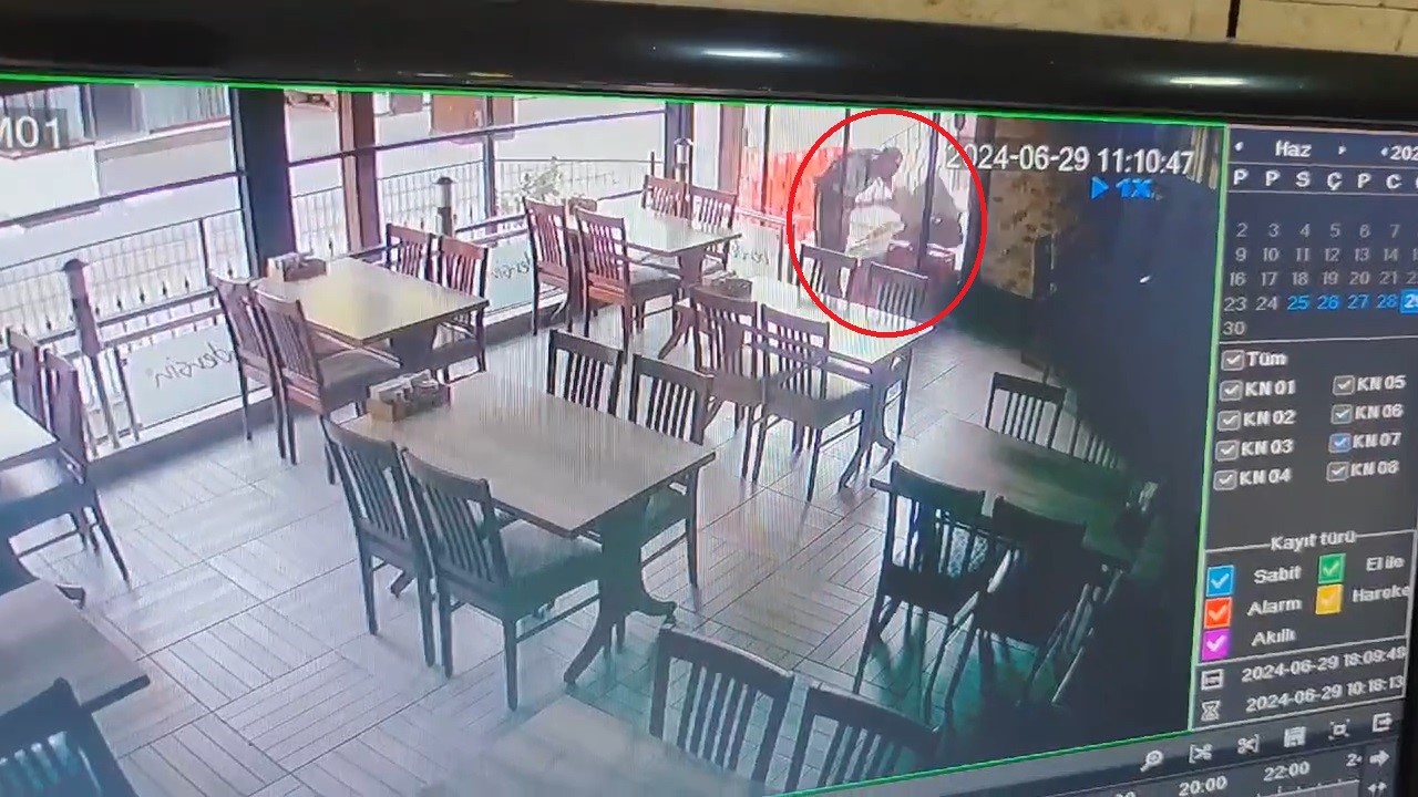 BURSA'DA BİR HIRSIZ, DÜKKAN ÖNÜNDE BULUNAN MEŞRUBATLARI GÜPEGÜNDÜZ ÇALDI. HIRSIZLIK