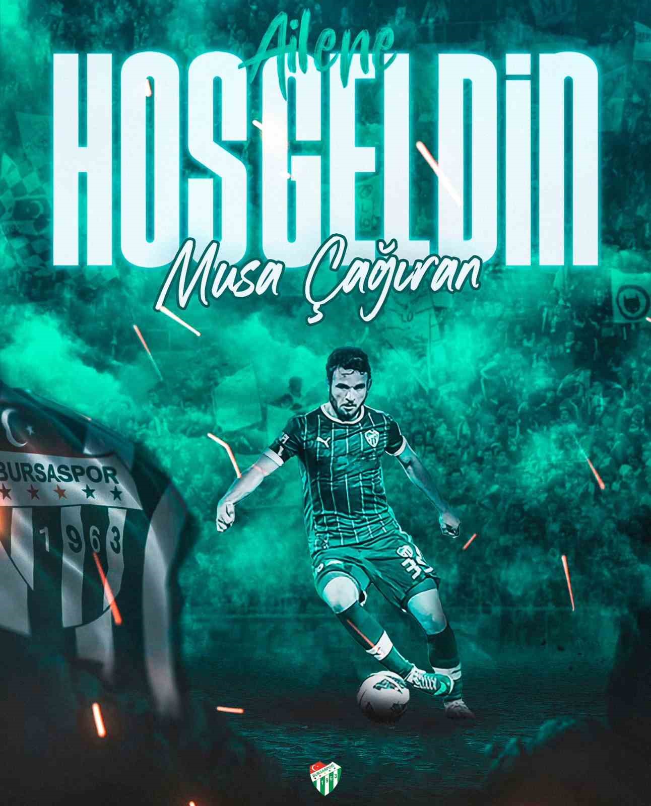 BURSASPOR, TECRÜBELİ FUTBOLCU MUSA ÇAĞIRAN'LA ANLAŞTIĞINI RESMEN AÇIKLADI.
