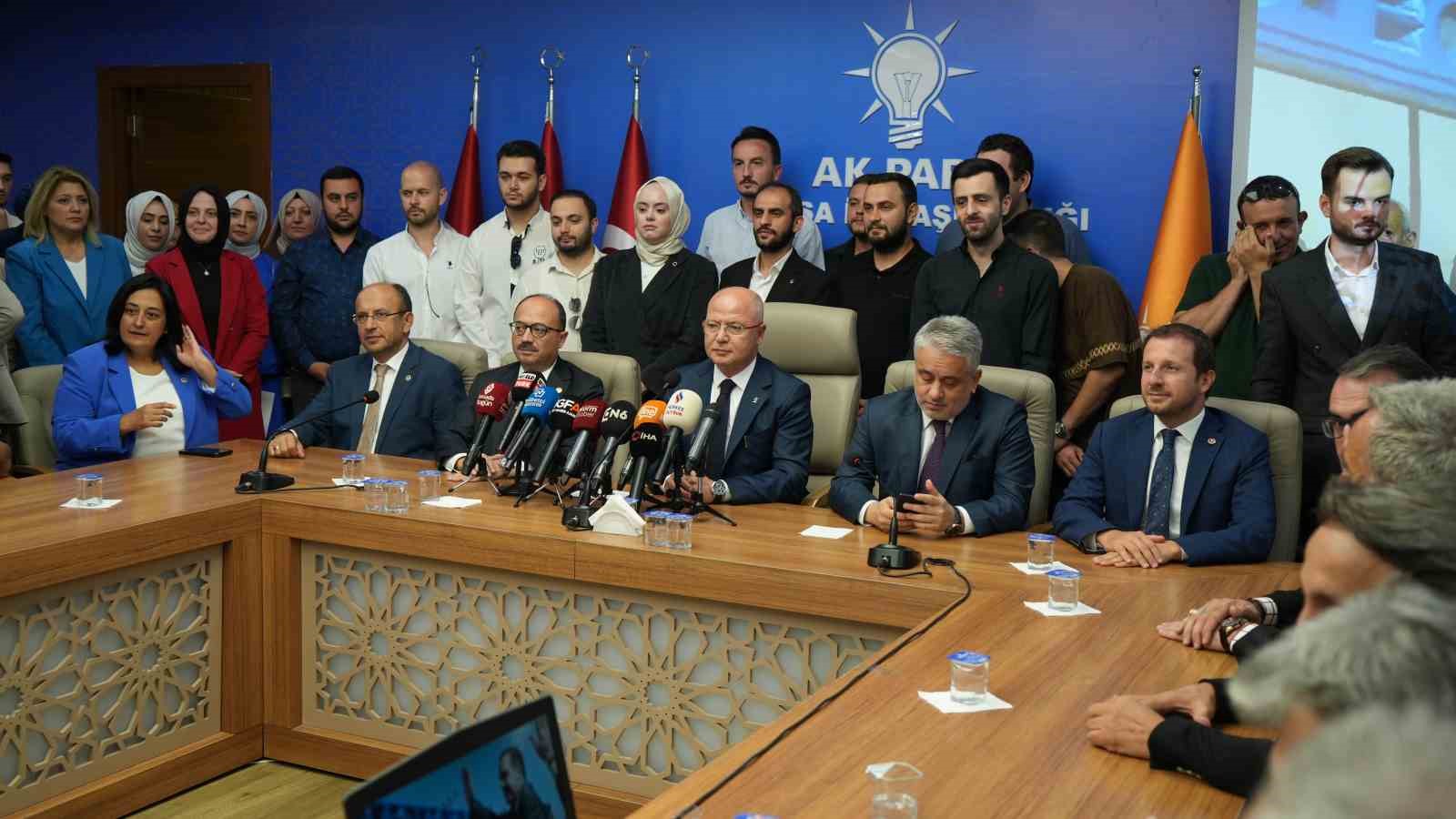 AK PARTİ’NİN KURULUŞUNUN 23’ÜNCÜ YILI BURSA İL BİNASI’NDA YAPILAN AÇIKLAMAYLA