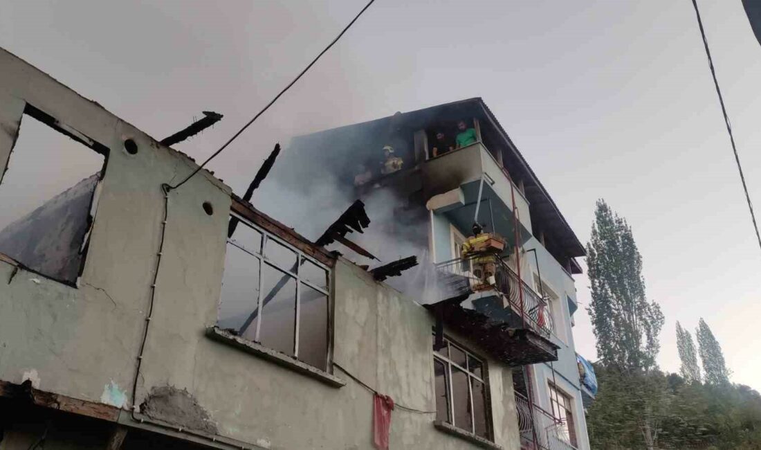 Bursa’nın Orhangazi ilçesinde, banyo sobasından çıkan yangında 2 katlı ev
