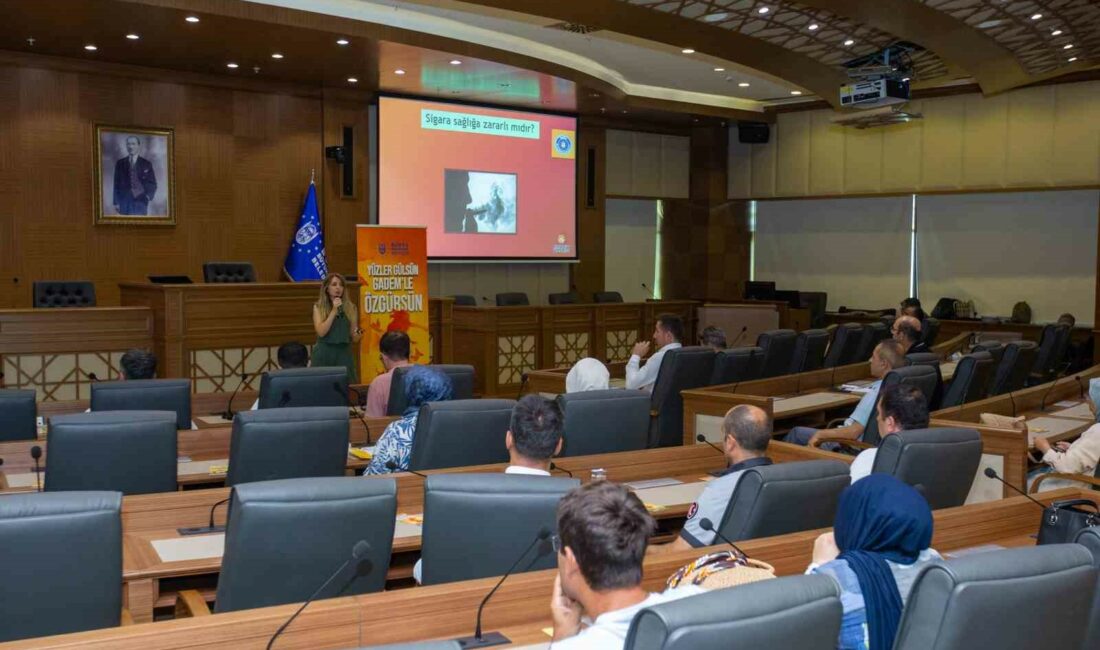 Belediye personeline ‘Bağımlılıkla Mücadele’ eğitimi BURSA BÜYÜKŞEHİR BELEDİYESİ TARAFINDAN PERİYODİK OLARAK DÜZENLENEN EĞİTİM ÇALIŞMALARI KAPSAMINDA