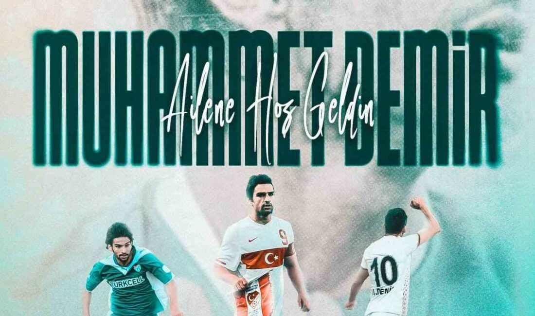 BURSASPOR KULÜBÜ, TECRÜBELİ FUTBOLCU MUHAMMET DEMİR’İ TRANSFER ETTİĞİNİ DUYURDU.