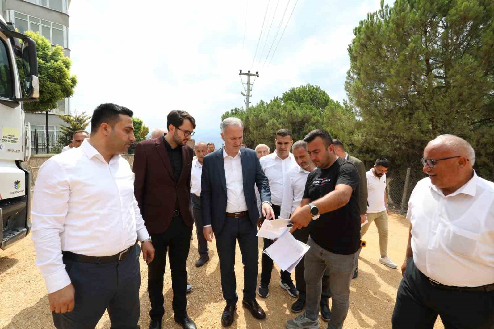 İNEGÖL BELEDİYESİ ESENTEPE MAHALLESİNDE ALT YAPISI TAMAMLANAN BÖLGELERDE ASFALT ÇALIŞMALARINA