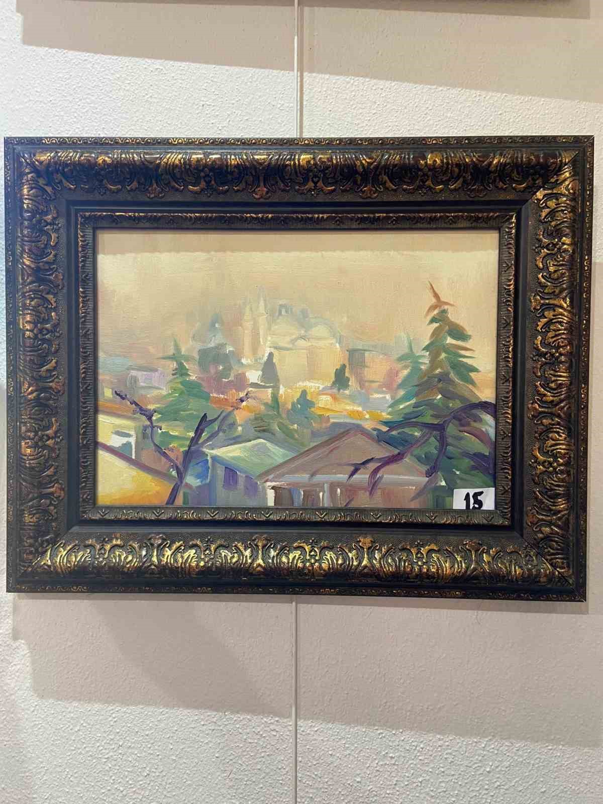 IRGANDI KÖPRÜSÜNDE RESSAM ERTUĞRUL TOPSAKAL'IN YAĞLI BOYA ESERLERİ SANATSEVERLERLE BULUŞUYOR.