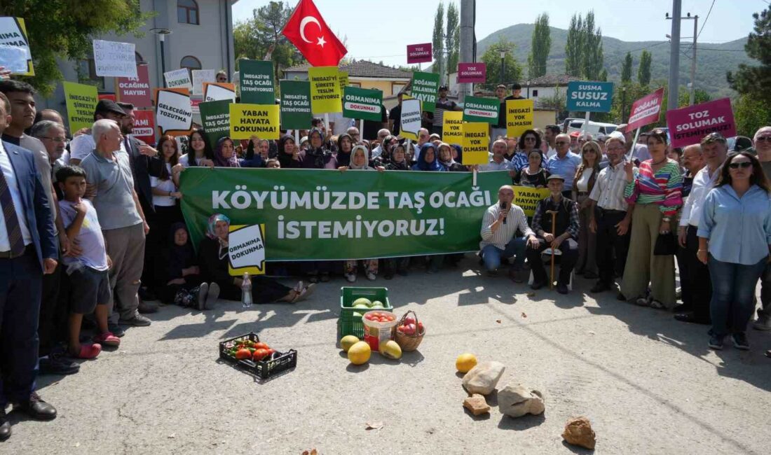 Nilüfer ilçesine yapılmak istenilen taş ocağına vatandaştan tepki BURSA'NIN NİLÜFER İLÇESİ İNEGAZİ MAHALLESİNDE 124 HEKTARLIK ALANA YAPILACAK OLAN