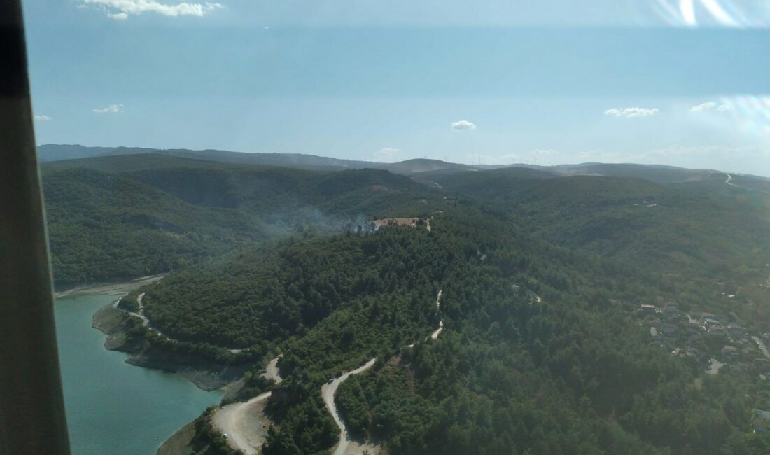 Ormanlık alandaki alevler korkuttu BURSA'NIN NİLÜFER İLÇESİNDEKİ KAYAPA BARAJI YAKINLARINDAKİ ORMANLIK ALANDAN YÜKSELEN ALEVLER,