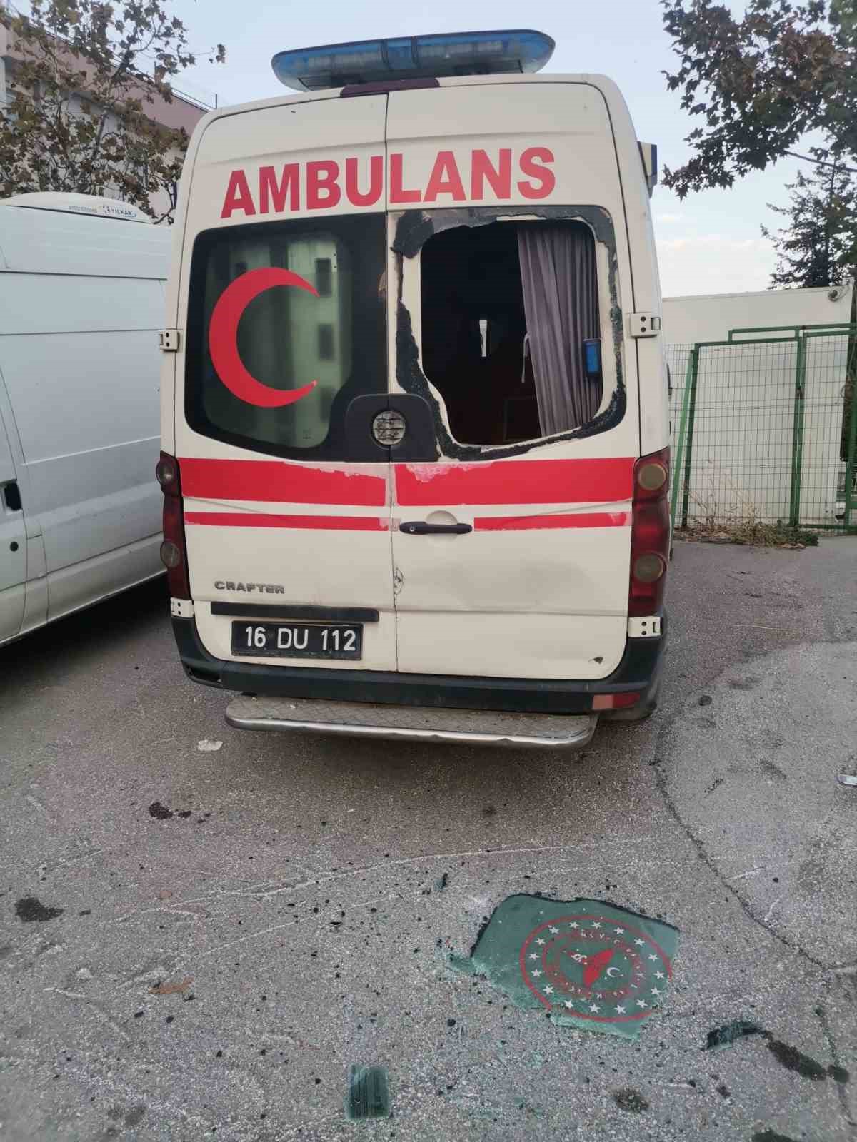 BURSA'DA AKILALMAZ OLAY : HASTANEYE AİT AMBULANSIN VE GÜVENLİK KULÜBESİNİN