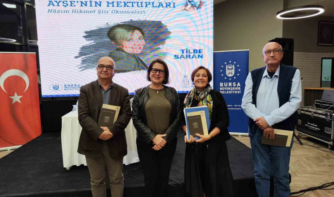 Bursa’da dolu dolu Nâzım Hikmet gecesi BURSA BÜYÜKŞEHİR BELEDİYESİ TARAFINDAN ‘2024 BURSA NÂZIM HİKMET YILI’ ETKİNLİKLERİ