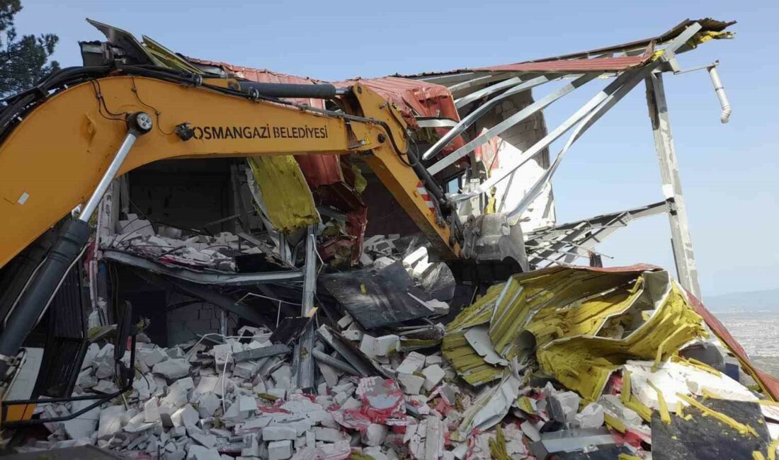 OSMANGAZİ BELEDİYESİ, ULUDAĞ ETEKLERİNDE YER ALAN GÖKÇEÖREN MAHALLESİ’NDE İMARA AYKIRI