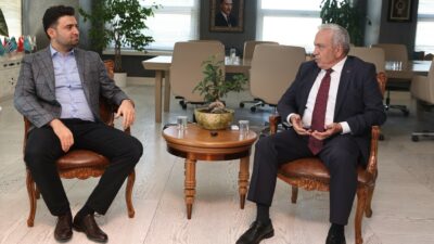 NİLÜFER BELEDİYE BAŞKANI ŞADİ ÖZDEMİR, BURSASPOR BAŞKANI ENES ÇELİK VE