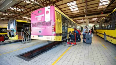 BURSA BÜYÜKŞEHİR BELEDİYESİ’NİN ULAŞIM ŞİRKETİ BURULAŞ, BAKIM VE ONARIM ÇALIŞMALARINI