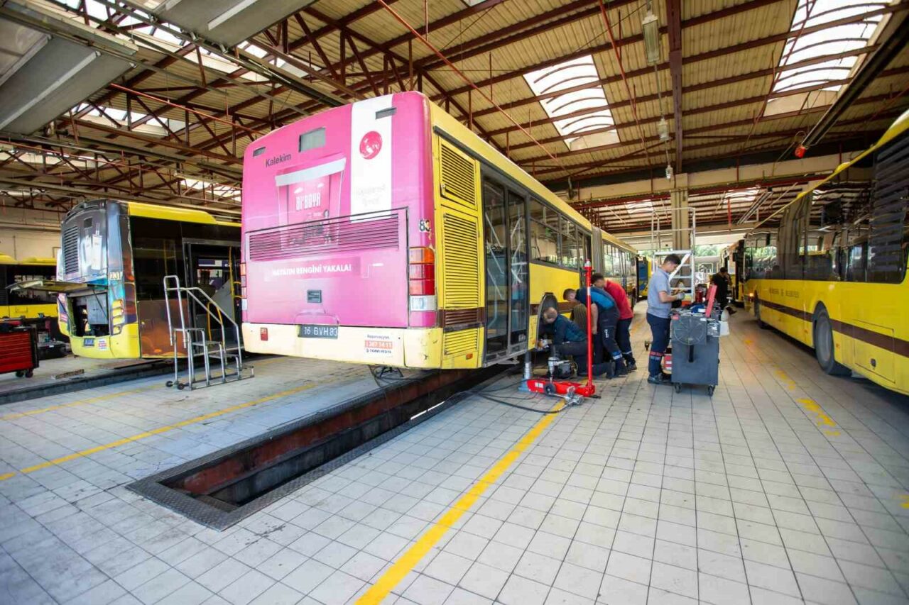 BURSA BÜYÜKŞEHİR BELEDİYESİ’NİN ULAŞIM ŞİRKETİ BURULAŞ, BAKIM VE ONARIM ÇALIŞMALARINI