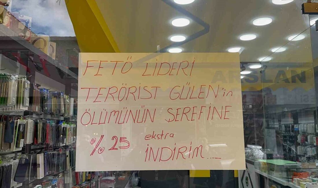 İznik’te Esnaf, Fethullah Gülen’in ölümüne özel indirim başlattı İZNİK'TE ESNAF, FETHULLAH GÜLEN'İN ÖLÜMÜNE ÖZEL İNDİRİM BAŞLATTI