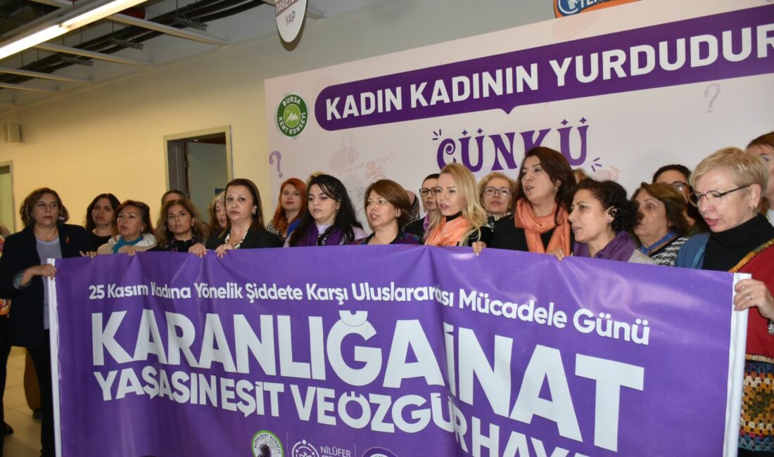 Kadınlar toplumsal eşitsizliğe ve şiddete karşı sesini yükseltiyor Bursa Kent Konseyi Kadın Meclisi, Nilüfer Kent Konseyi Kadın Meclisi