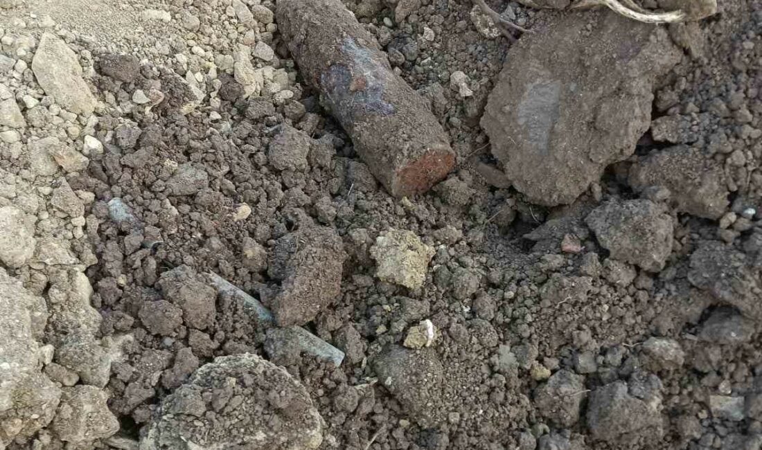 Bursa’da kazı sırasında top mermisi bulundu İNEGÖLDE TOP MERMİSİ BULUNDU
